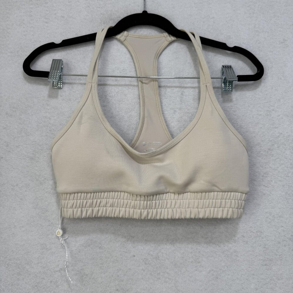 BuffBunny Cream Racerback Sports Bra